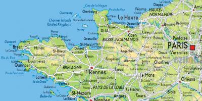 Ranskan kartta - Kartat-Ranska (Länsi-Eurooppa - Eurooppa)